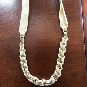 J Crew Chain and Ribbon Necklace